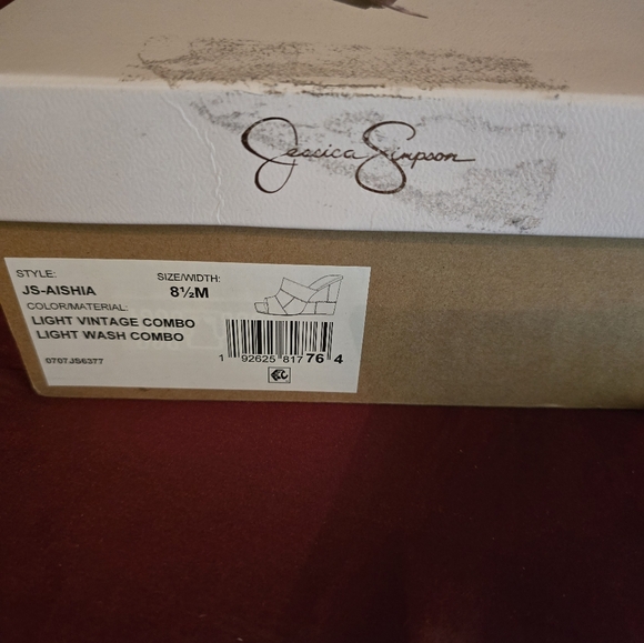 Denim Peep toe Wedges - Picture 3 of 3